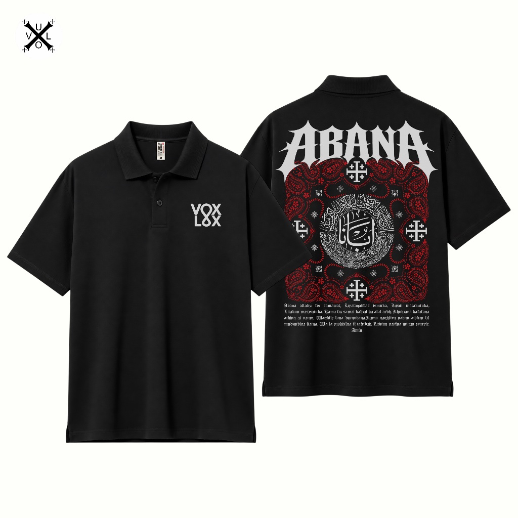 Polo Shirt Doa Bapa Kami Bahasa Arab Vol.1 - Regular Fit Unisex, Cotton Combed 24s 200+GSM