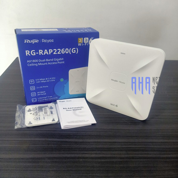 RAP2260-G Ruijie RAP2260G AX1800 WiFi6 Dualband 2*Gigabit Port Ceiling Access Point Ruijie RG-RAP226