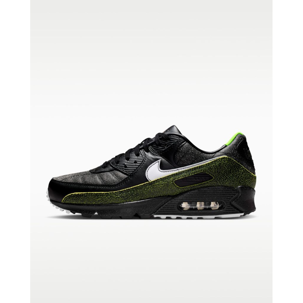Nike Air Max 90 Tiempo Sneakers Black White Voltage Green Original
