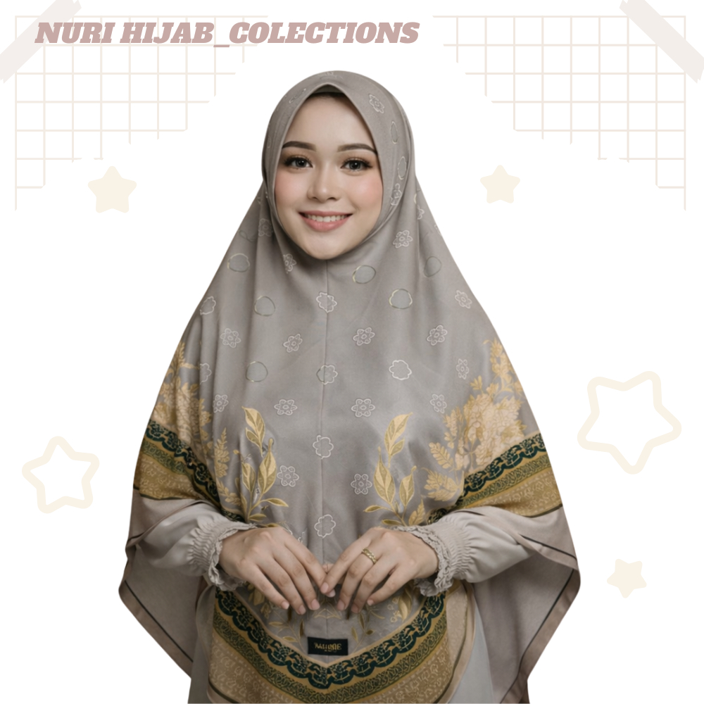 Hijab Bergo Motif Khaira Printing Jumbo Jersey Premium/Bergo Jersey /Jilbab Jumbo