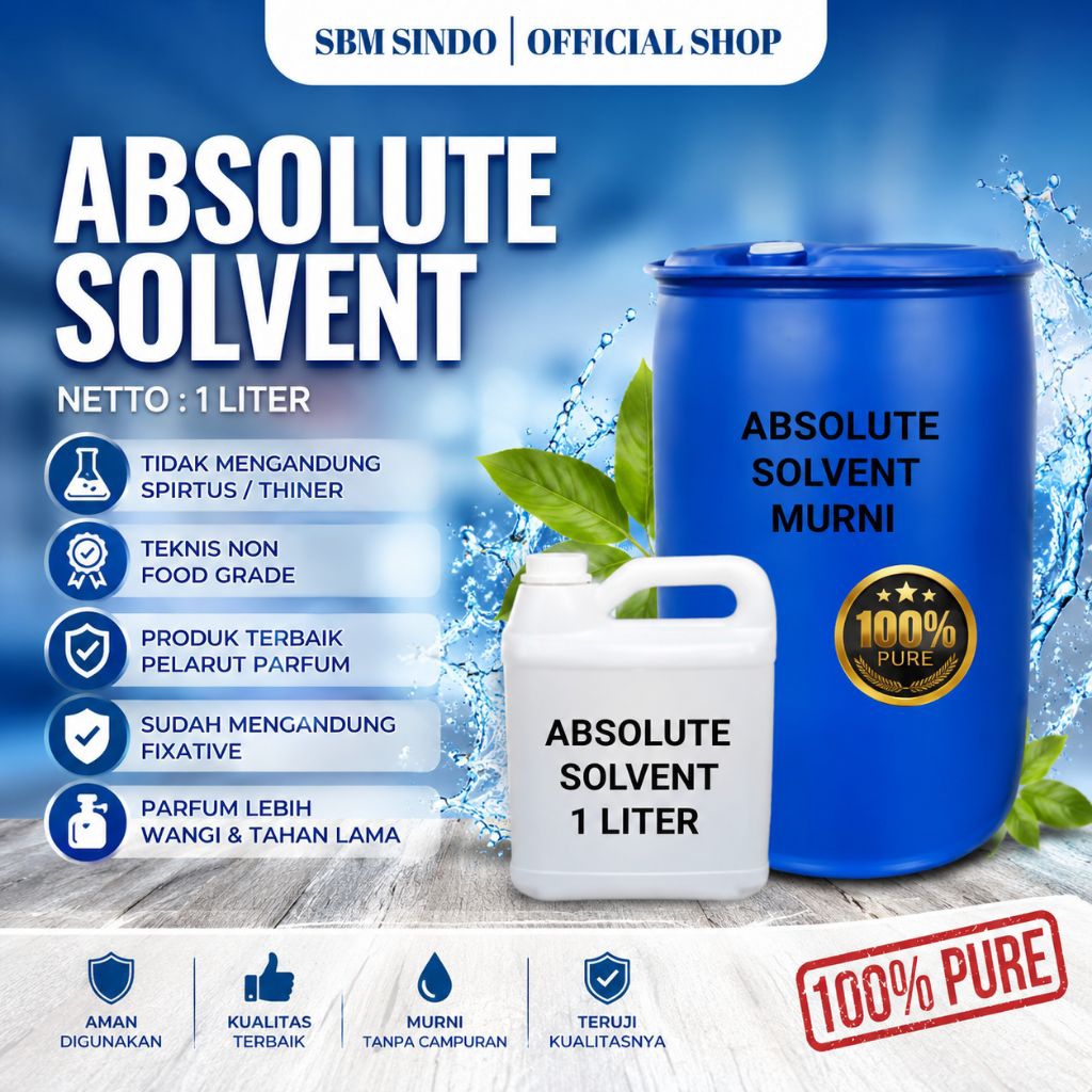(BOTOL) ABSOLUTE 1 LITER | ABSOLUTE PARFUM | ABSOLUTE DENATURE | ABSOLUTE SUPER GRADE A CAMPURAN PAR