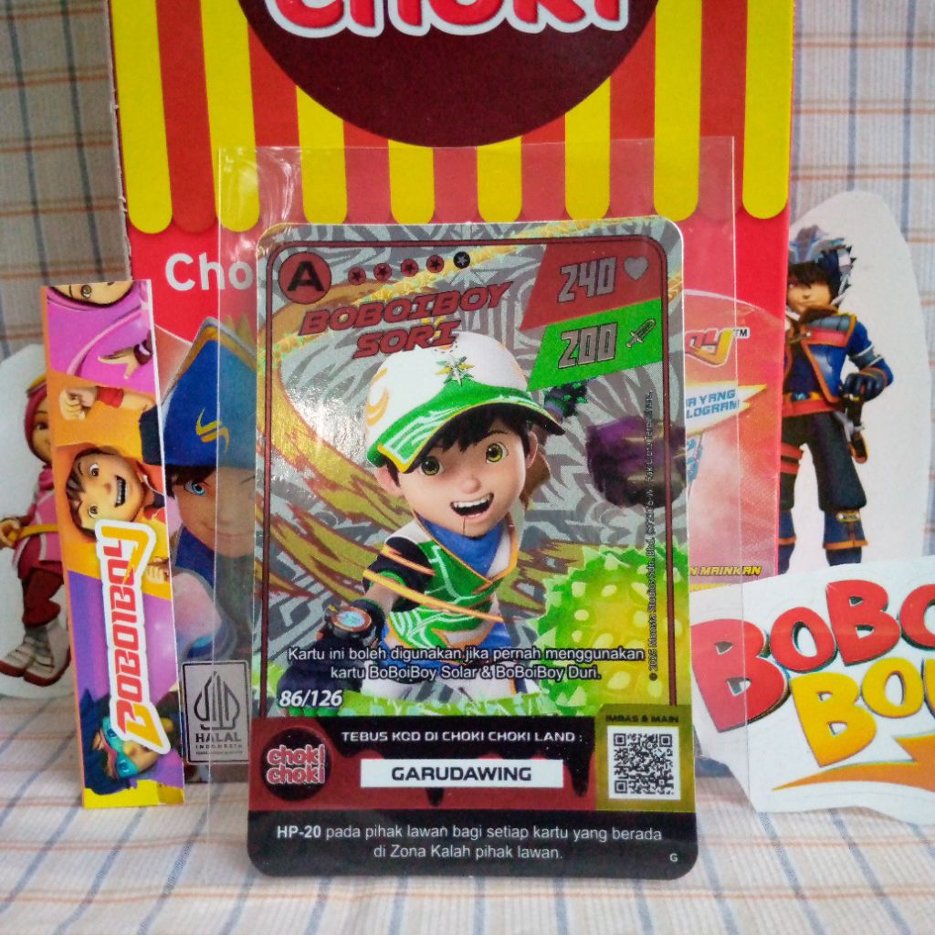 Kartu Boboiboy Sori Season 2 – Choki Choki | Monsta Galaxy Card | Original Card