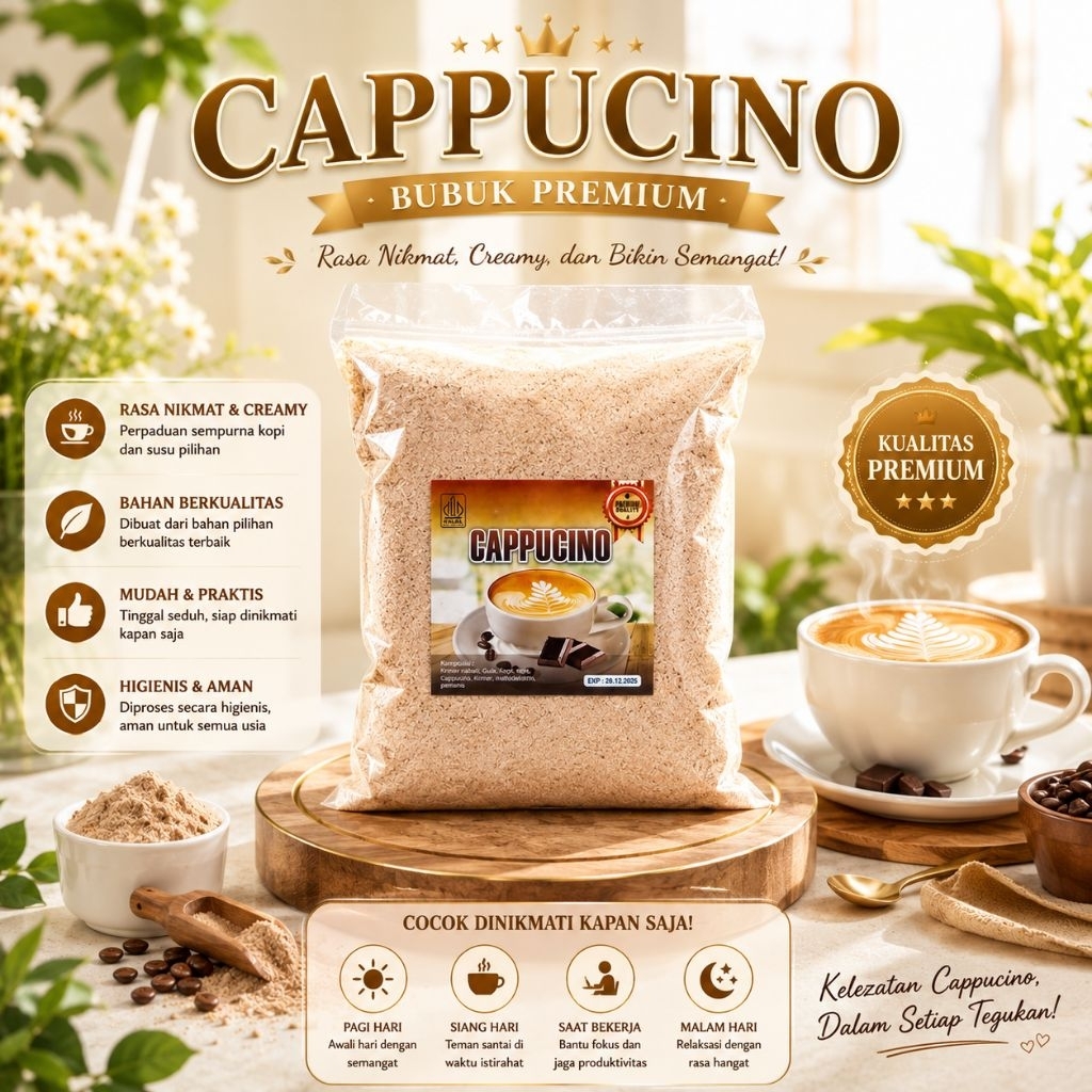 Capucino 1kg,capucino cincau,bubuk capcin,bubuk premium capucino,capucino kopi