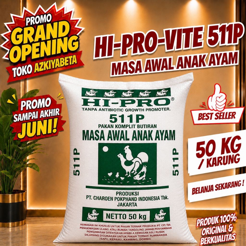 PAKAN AYAM 511P 50 KG STARTER HI PRO VITE 511P 50 KG