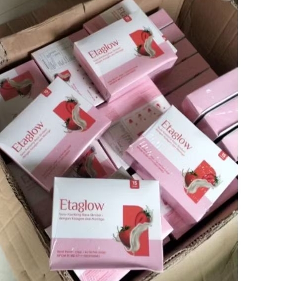 ETAGLOW Susu kambing collagen rasa strawberry