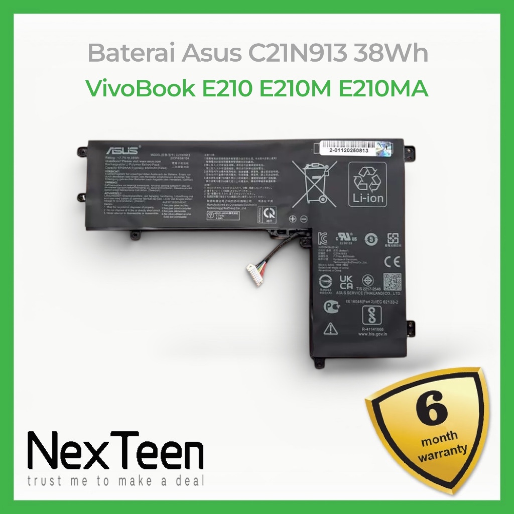 Original Baterai Asus Vivobook Go E210 E210M E210MA E210MAO E210KA C21N1913