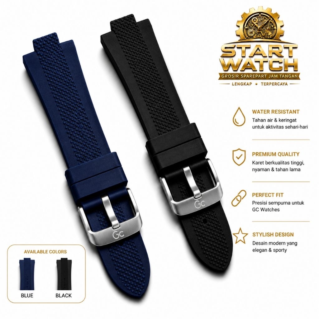 Strap Tali Jam Tangan GC Y24006G7 tali jam Guess Collection rubber Y24008G