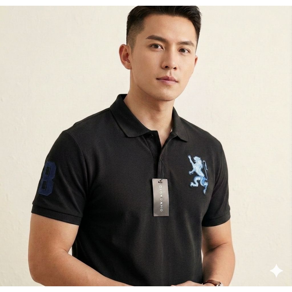 kaos polo GIORDANO Krah rajutan kaos pria kaos terlaris