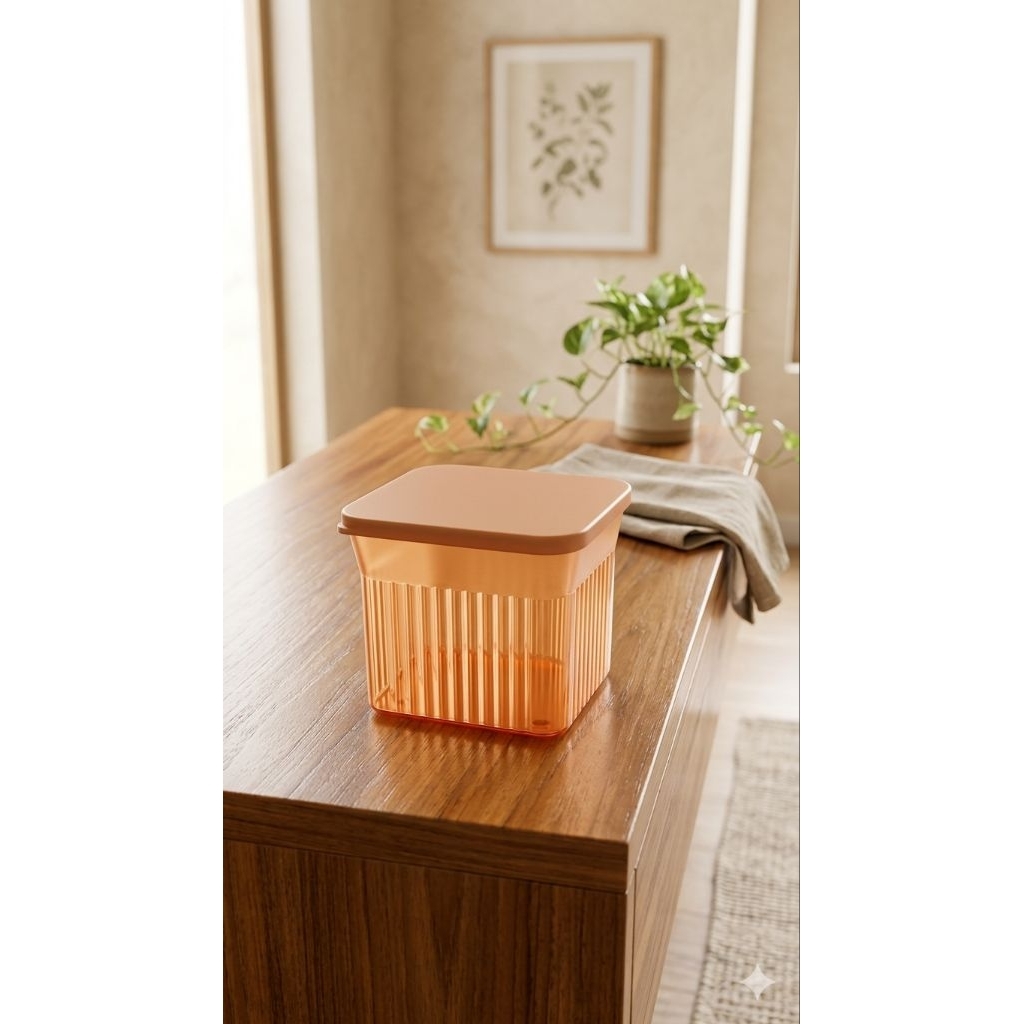 Tupperware Family Mate Square – Gold Series 510mL, toples kristal tupperware new