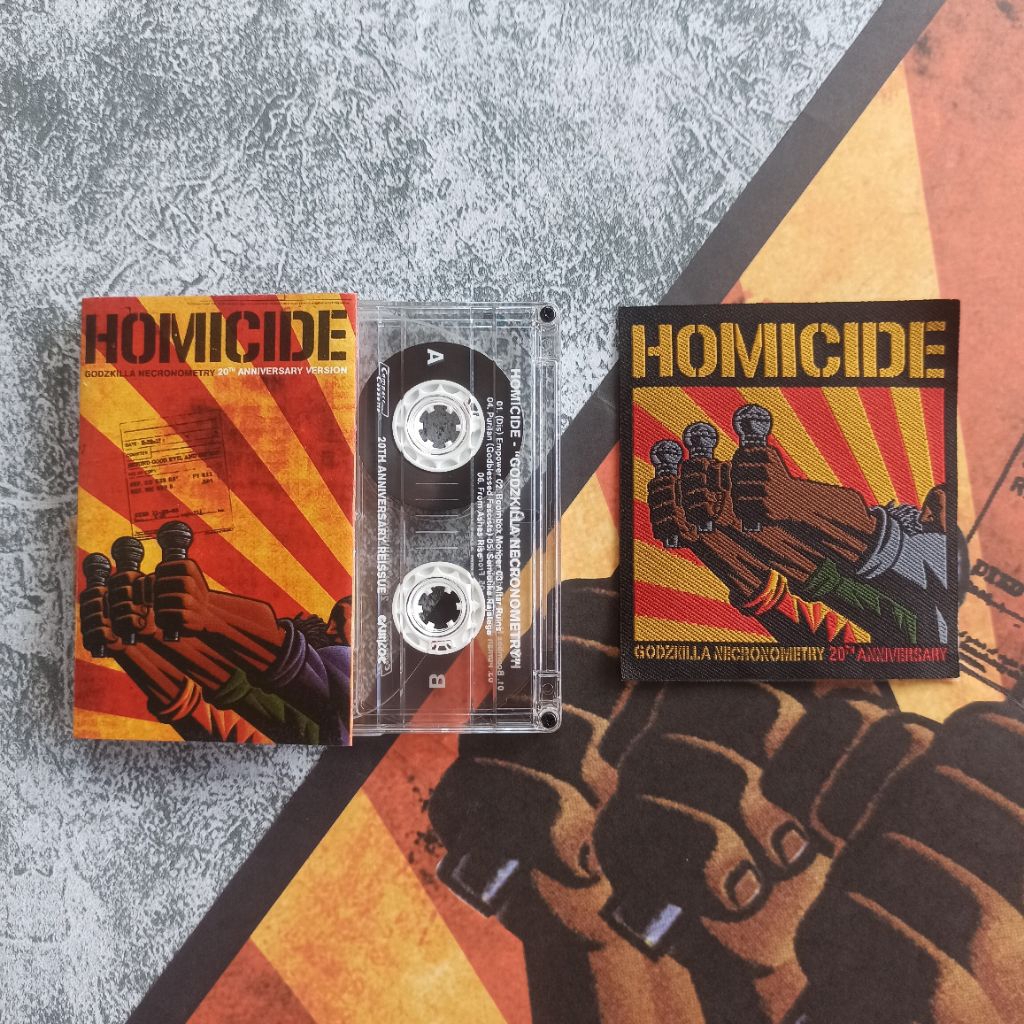 BUNDLE KASET, PATCH, POSTER HOMICIDE - GODZKILLA NECRONOMETRY 20TH ANNIVERSARY VERSION