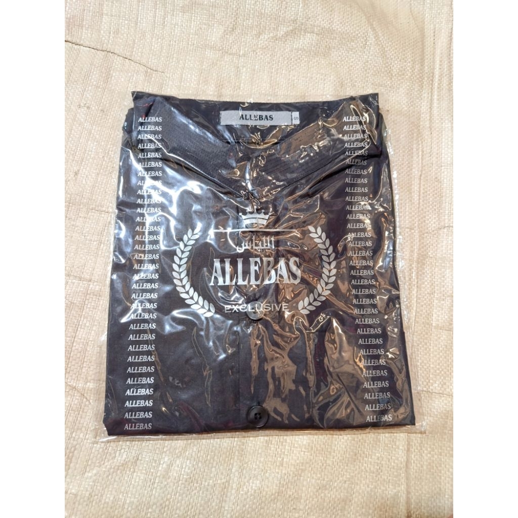 Baju Koko Pria Allebas Katun Lengan Panjang Koko Modern Casual Muslim Fashion Premium Nyaman Harian 