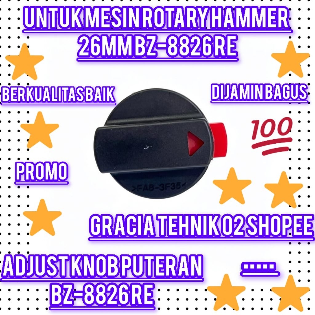 ADJUST KNOB PUTERAN BZ-8826RE FOR MESIN ROTARY HAMMER DRILL BZ 8826 RE KNOB PUTERAN BZ 8826 RE (POLO