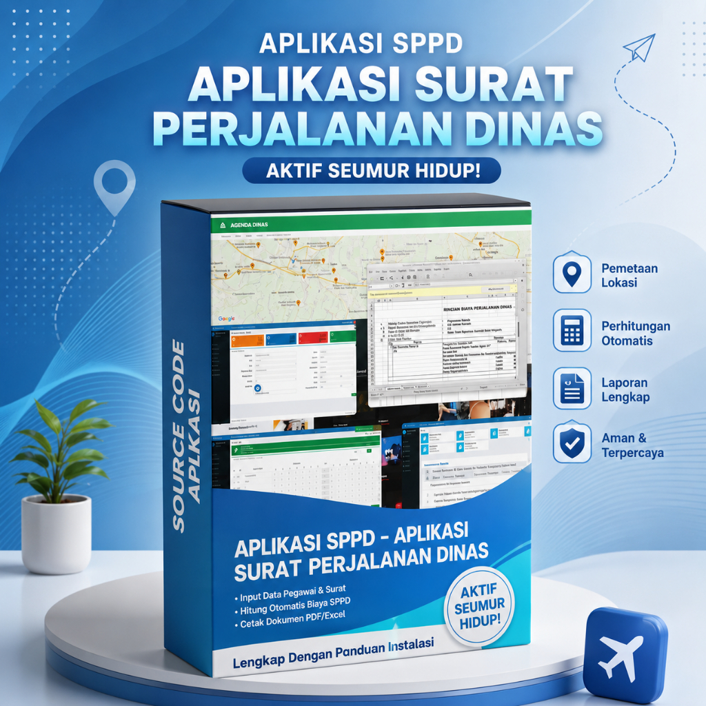Aplikasi Surat Perintah Perjalanan Dinas Source Code Software SPPD Surat Dinas