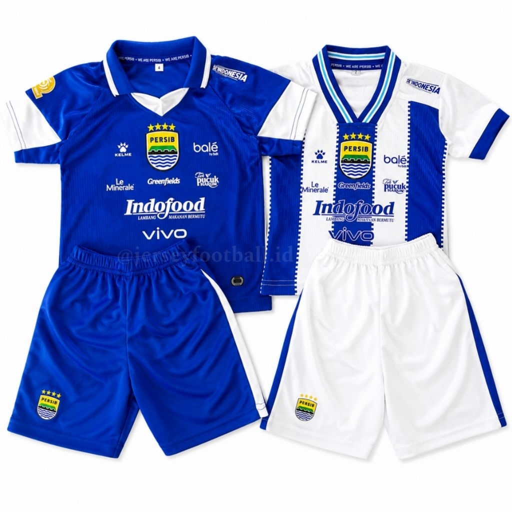 Jersey Persib Anak 2025/2026 Grade Ori Logo Timbul 3D Baju Bola Anak Setelan Jersey Bola Anak