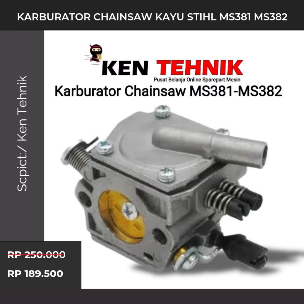 Promo  Karburator Mesin Chainsaw Kayu STIHL MS381 MS382
