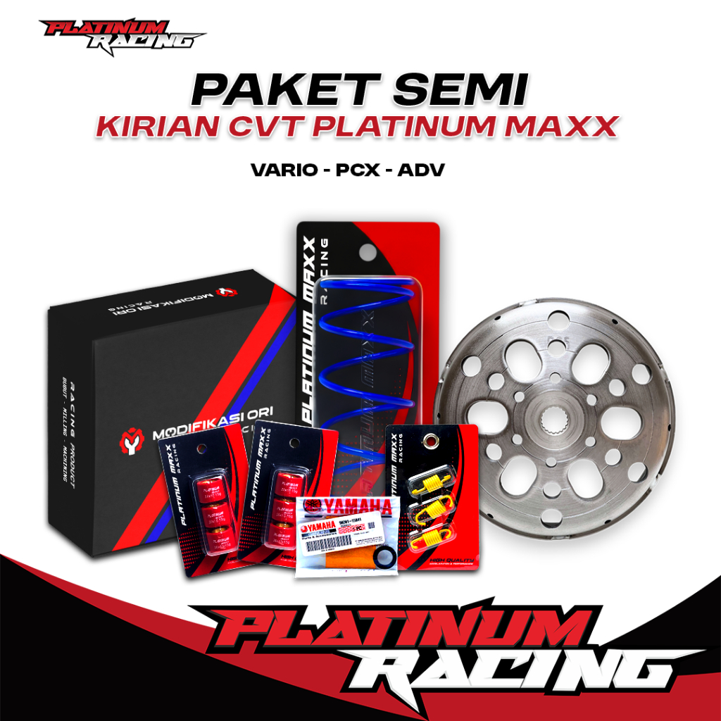 PAKET UPGRADE CVT VARIO 125 150 PULLEY RACING PCX MANGKOK GANDA ADV ROLLER VARIO PER CVT 1500 RPM