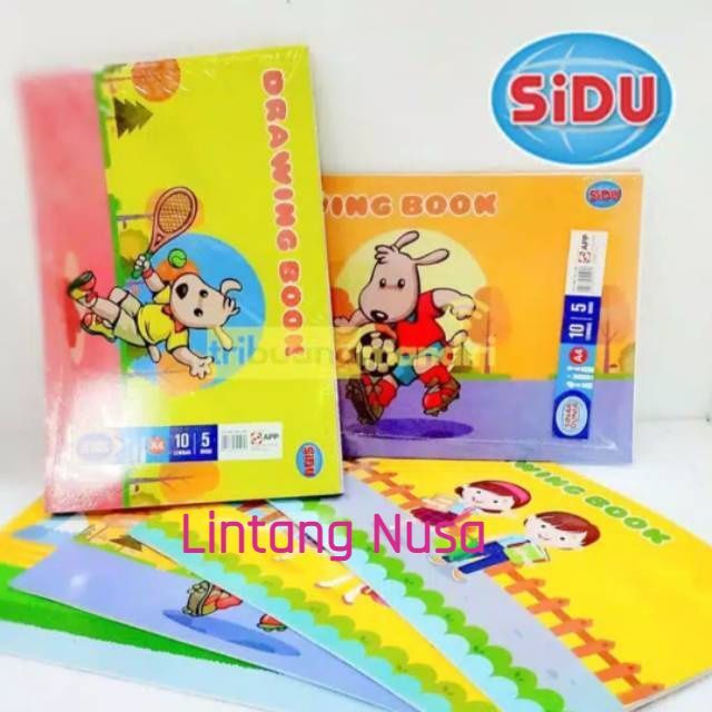 Buku Gambar SIDU A4 / (1 PAK ISI 5 BUKU) - BUKU GAMBAR LUCU
