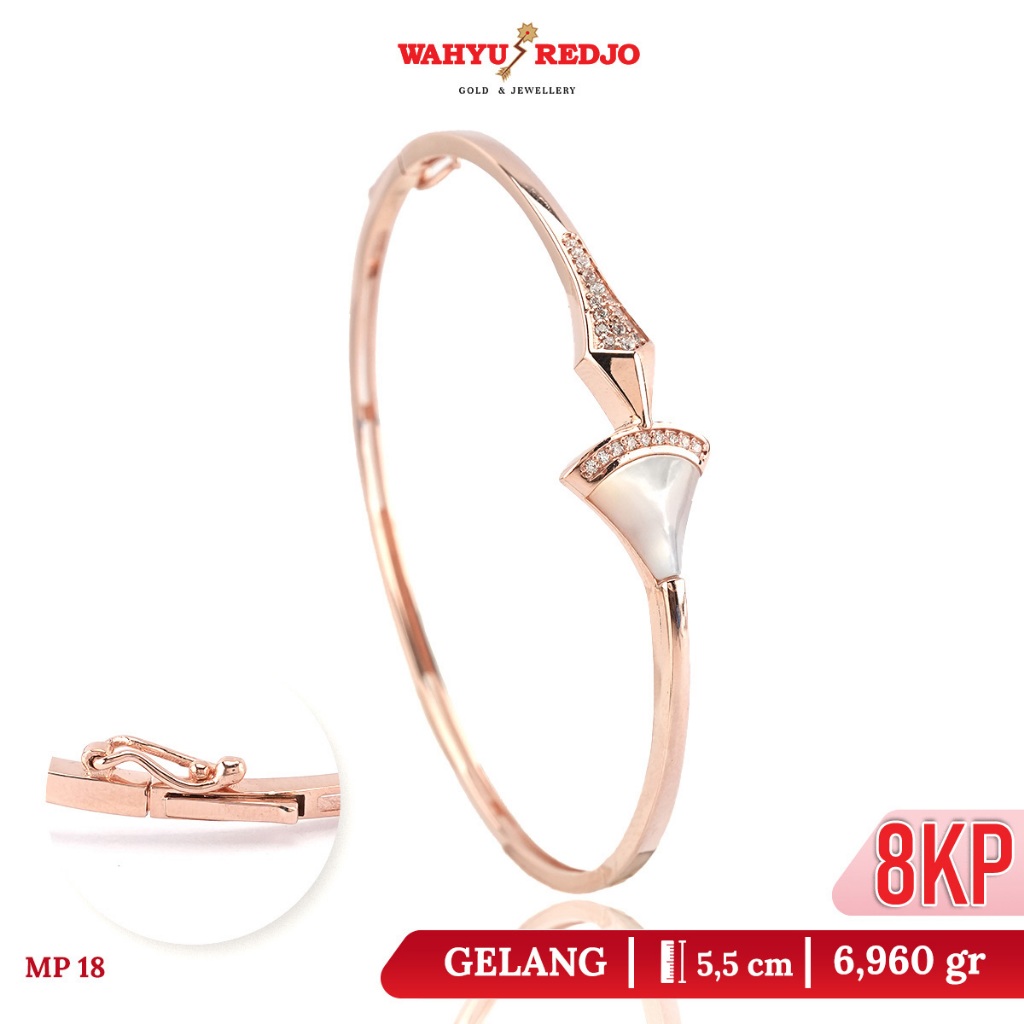 Gelang Emas Kipas Putih Kadar 8Kp Wahyu Redjo