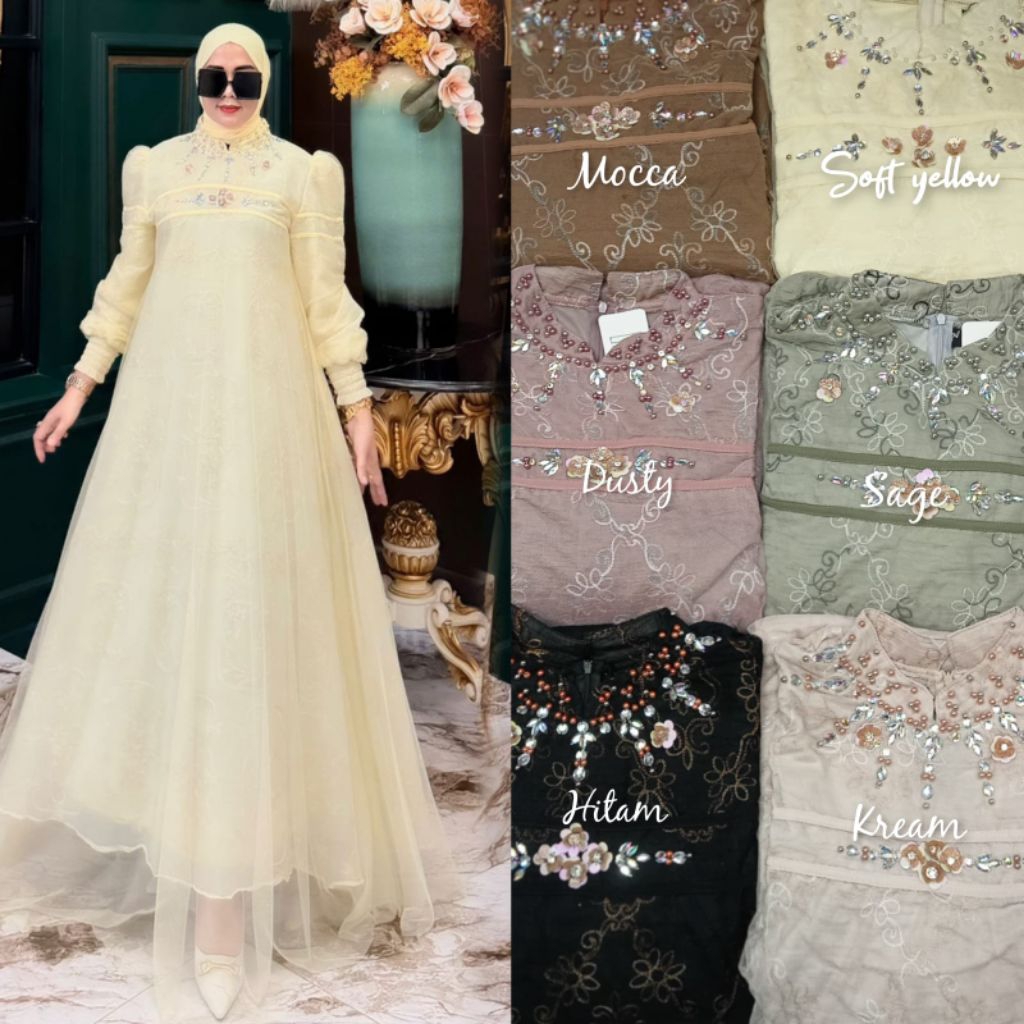 dress rihana set scraft/ Shakila bilqis asapuroh