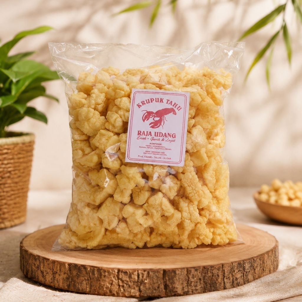 KERUPUK TAHU 250GR CAP RAJA UDANG CAMILAN SNACK KRUPUK TAHU KOTAK PULI BLITAR