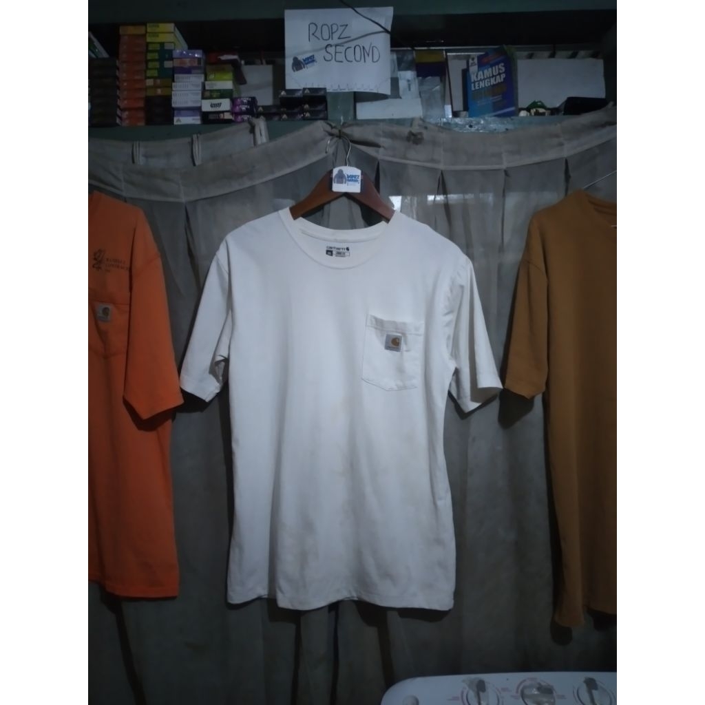 BAJU CARHARTT POCKET WHITE