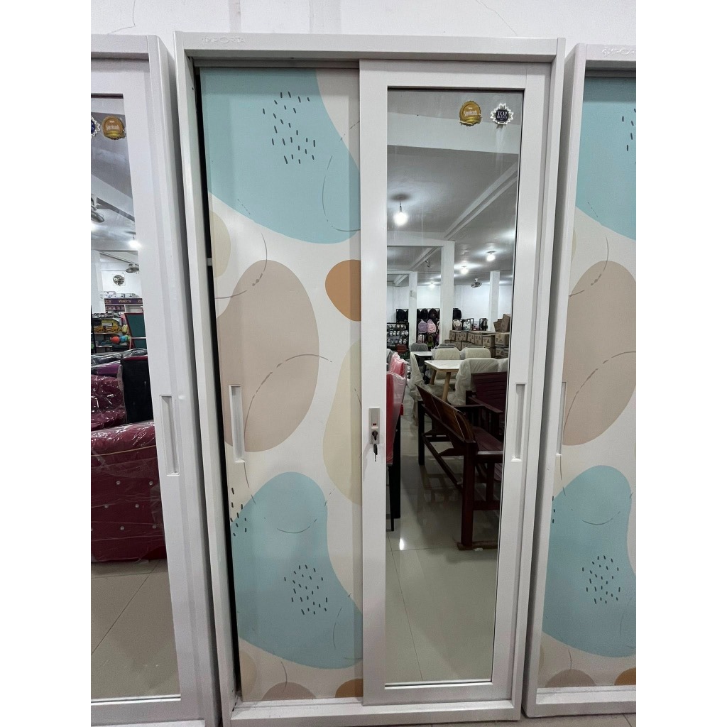 Lemari Besi Sliding Lemari Baju Besi 90cm Lemari Besi Lemari Pakaian Besi