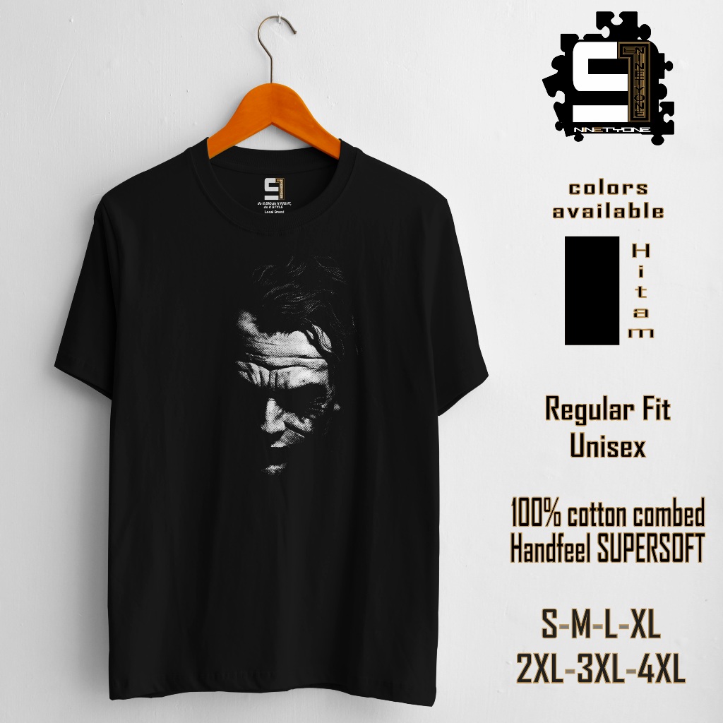 T-shirt Unisex JOKER vol.1 Premium Kaos Distro Pria Katun Atasan Hitam Berkualitas Pakaian Ori