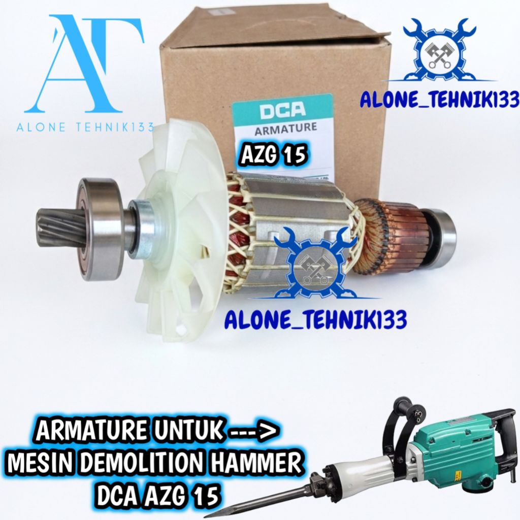 ARMATURE ANGKER MESIN JACK HAMMER DCA AZG15 ANGKER MESIN DEMOLITION JACK HAMMER DCA AZG15 ROTOR DINA