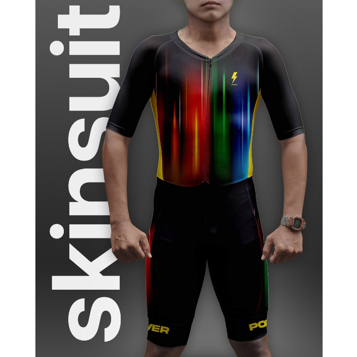 Skinsuit Power Apparel Jersey Sport Sepatu Roda Nyaman & Fleksibel