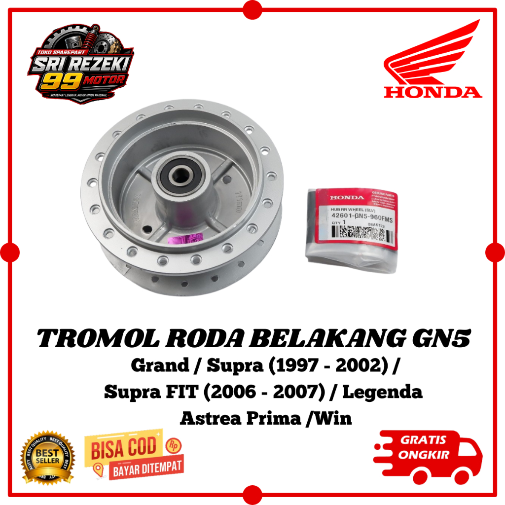 Tromol Belakang Honda Grand , Supra lama - Supra Fit Lama - GN5