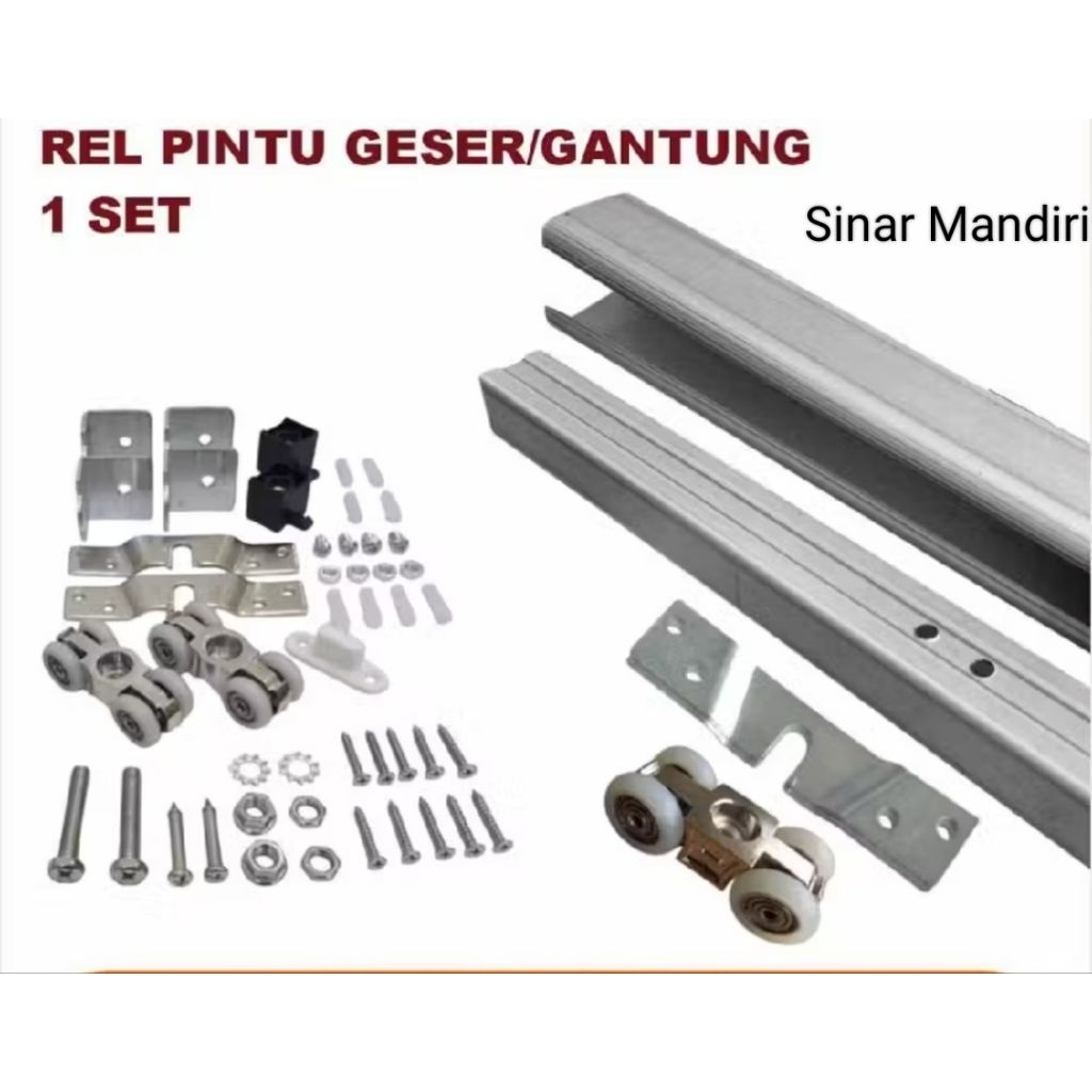 Rell Pintu Sleding Besi 1,6meter-2,4meter