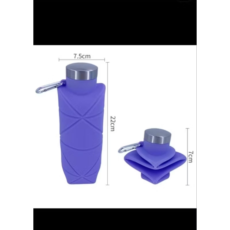 Botol air silikon lipat  700 ml botol silikon botol minum silikon lipat botol air minum