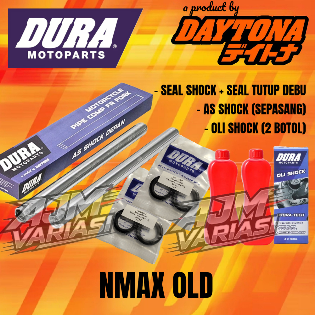 PAKET AS SHOCK DEPAN + SEAL SHOCK + OLI SHOCK NMAX OLD, NMAX LAMA DURA by DAYTONA