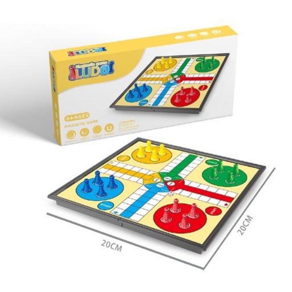 Mainan magnetic papan ludo