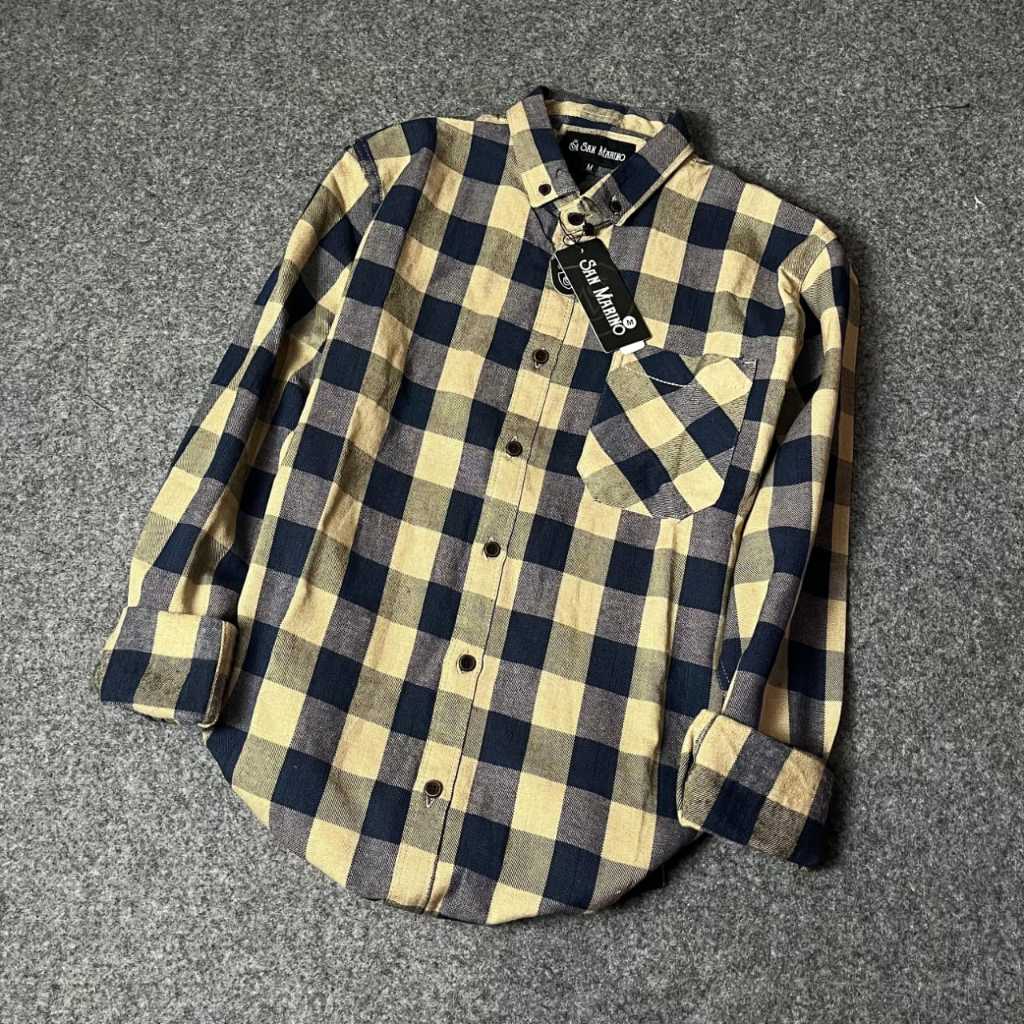 Kemeja Kekinian Kemeja Branded Jack Brown X Spvrtan X San Marino Flanel Erigo/Kemeja Distro Kemeja