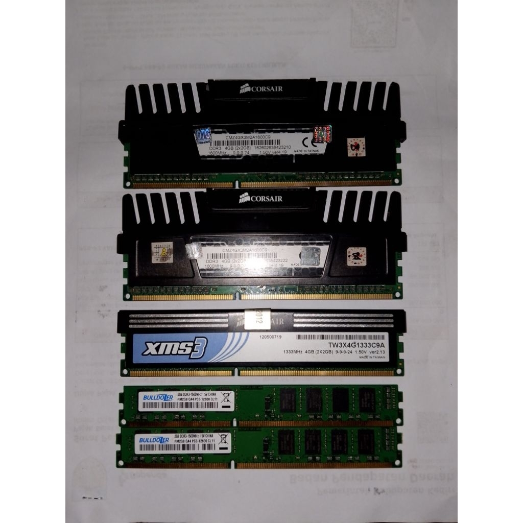 Ram Standar dan Gaming Hynix Patriot Team Dark 2x2GB 2x4GB 8GB ddr3 1600 2133
