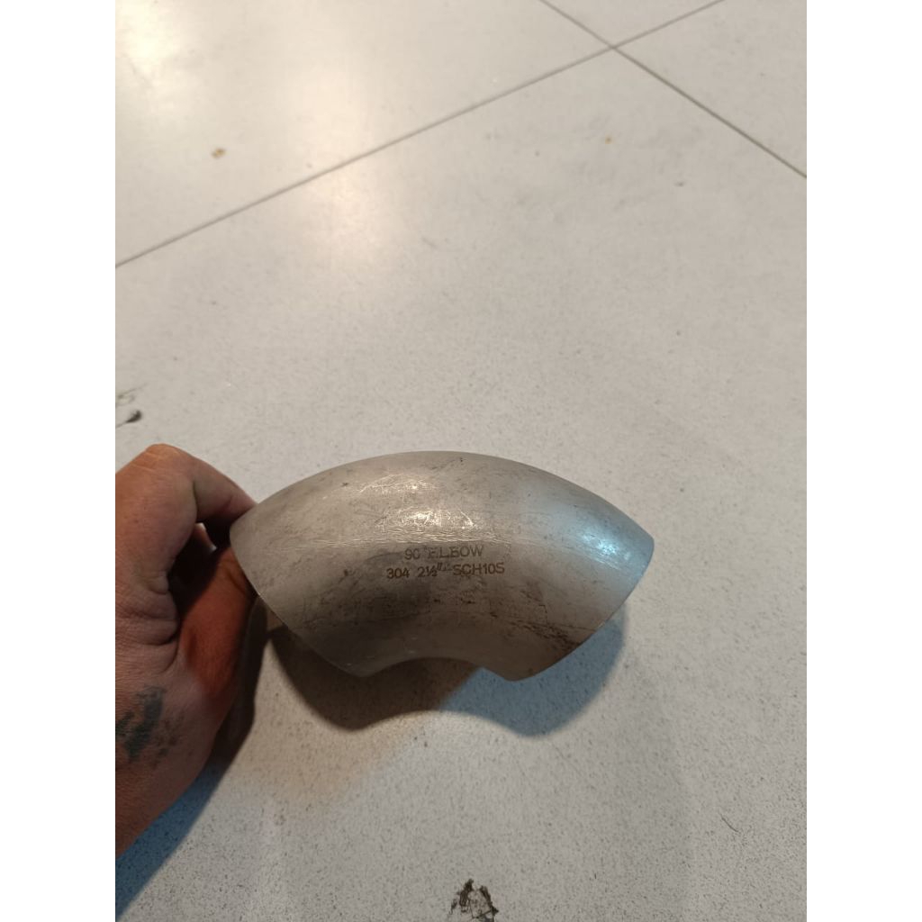 Elbow Las 2,5" inch Sch 10 Stainless Ss 304