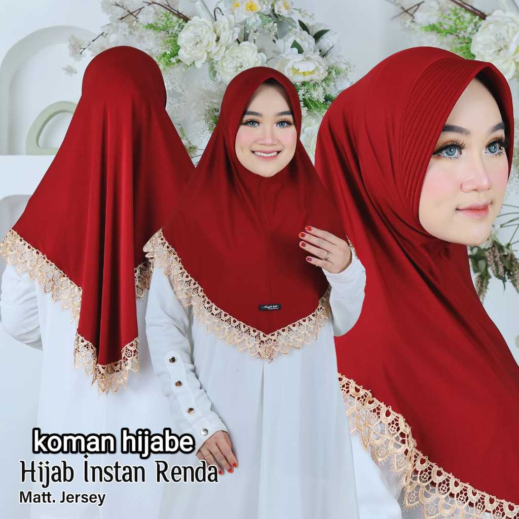 JILBAB INSTAN-KRUDUNG BERGO RENDA HIJAB INSTAN BERGO RENDA BAWA