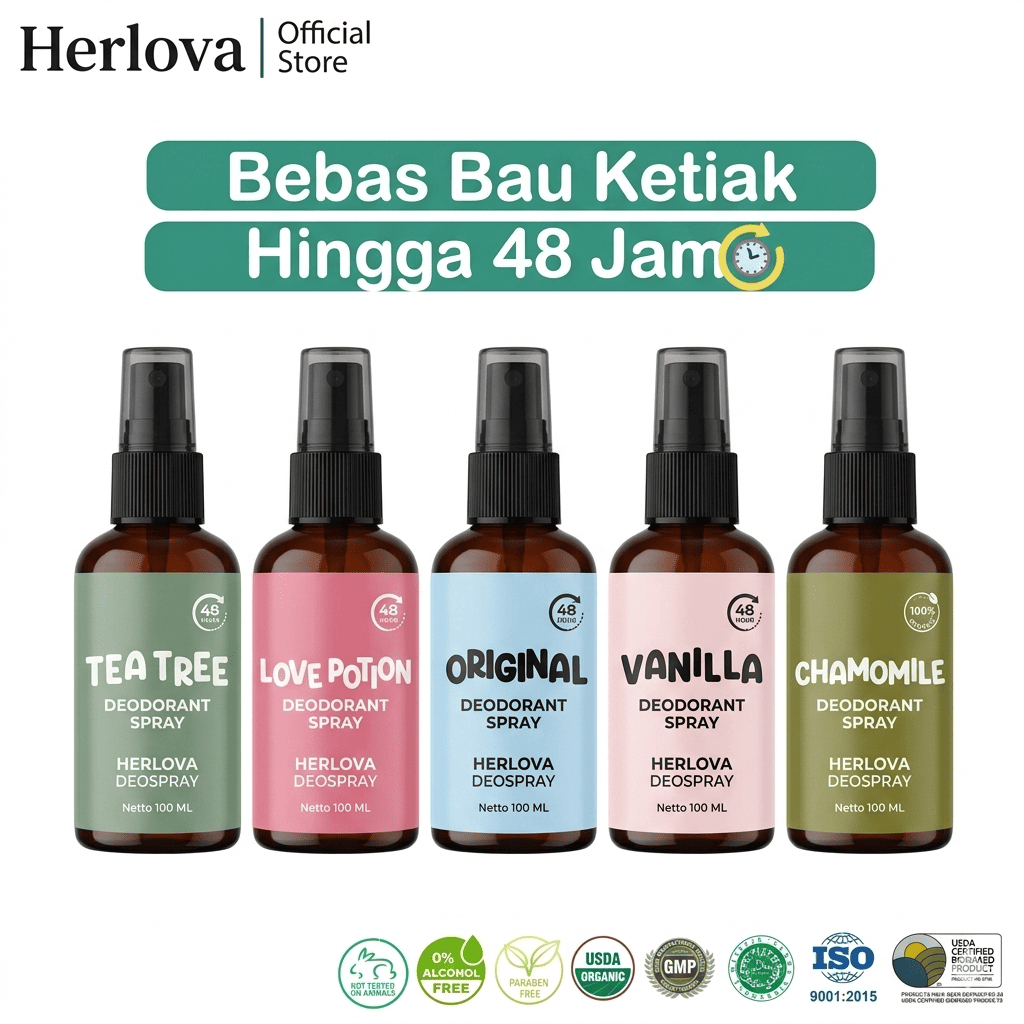 Natural Deodorant Tawas Spray 100 ml Tawas Ketiak Penghilang Bau Badan