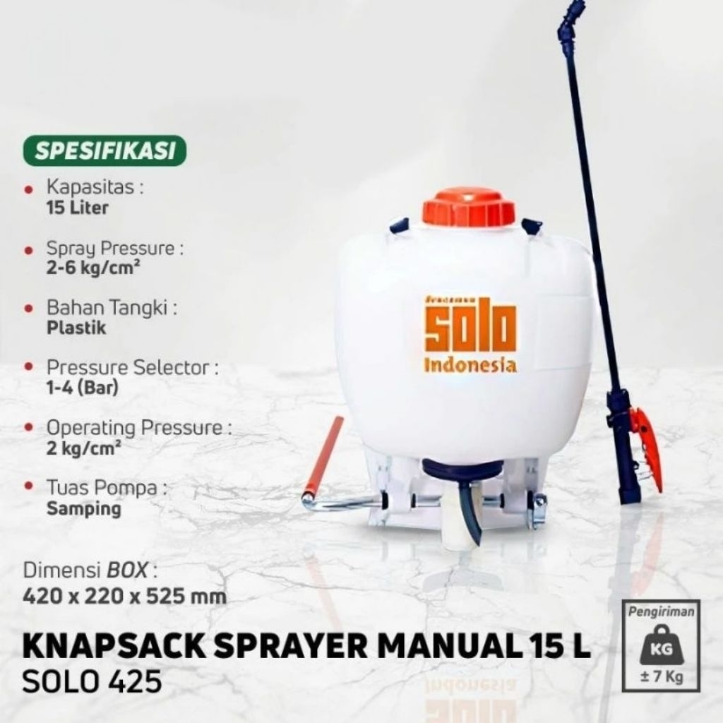 Sprayer Penyemprot Hama Manual Merk Solo 15 Liter