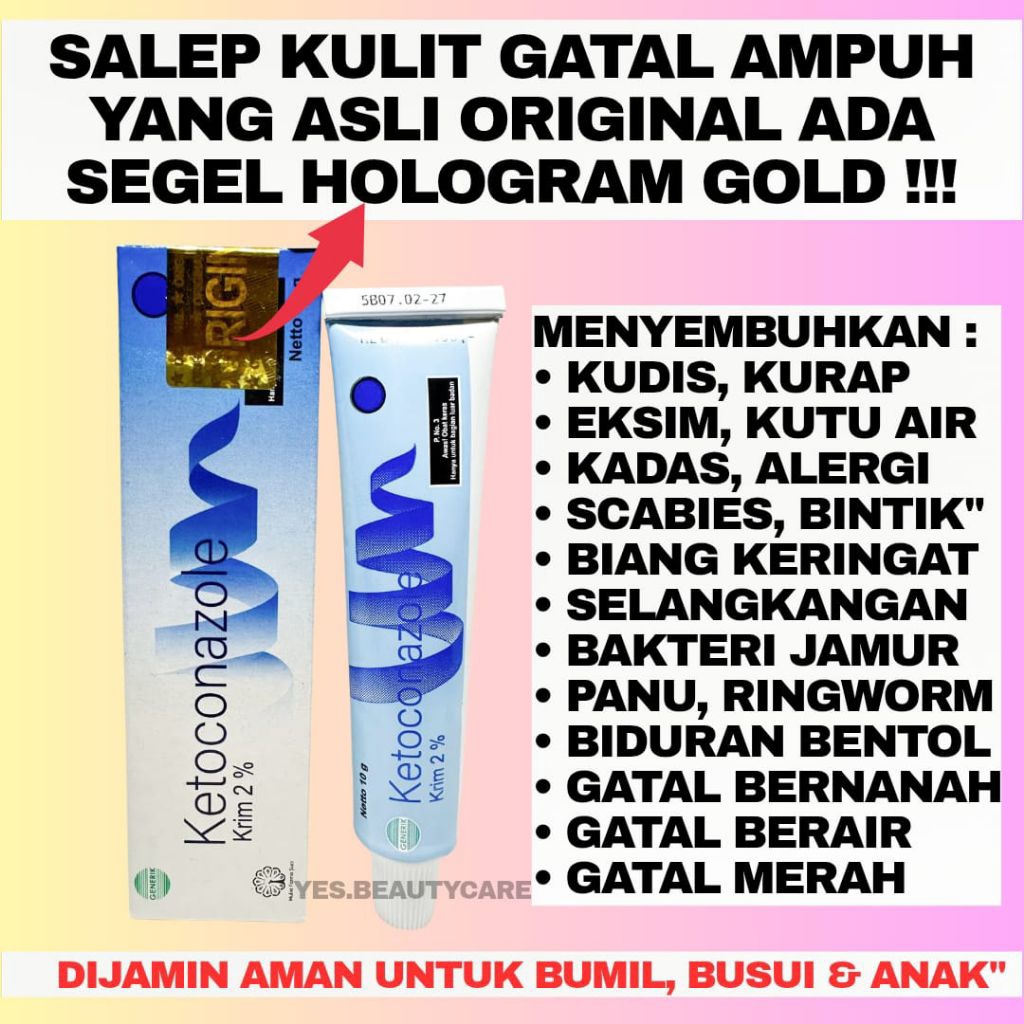KETOCONAZOLE SALEP OBAT GATAL EKSIM KUTU AIR JAMUR ALERGI ORIGINAL AMPUH