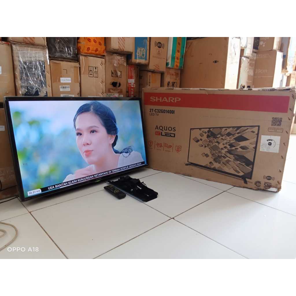 TV LED SHARP DIGITAL 32 INC HD SIAP PAKAI TANPA STB BEKAS MASIH ORI (0226)