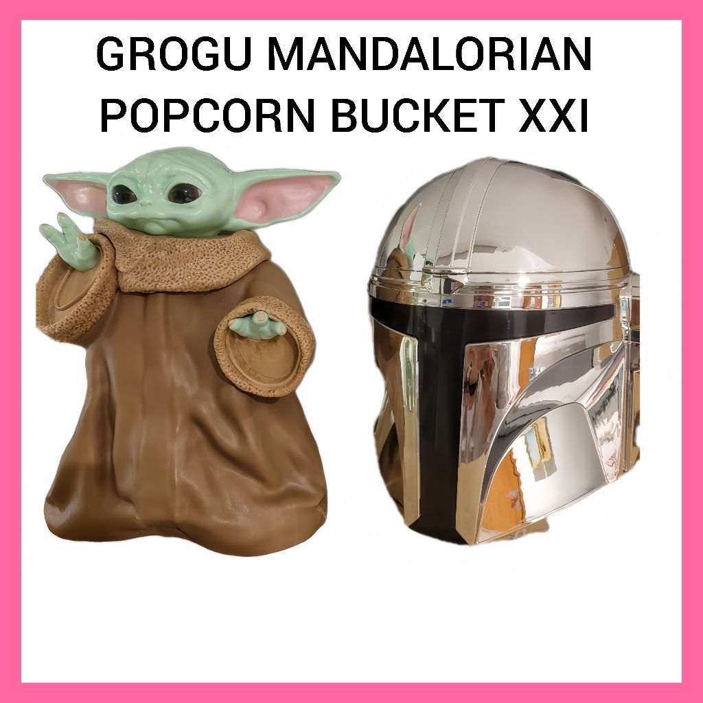 READY STOK XXI Cgv cinepolis Grogu mandalorian glinda spongebob supermario bucket popcorn merchandis