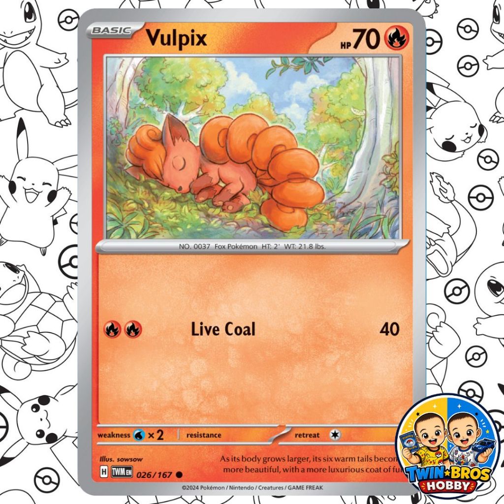 Vulpix 026/167 - Kartu Pokemon TCG English/Inggris