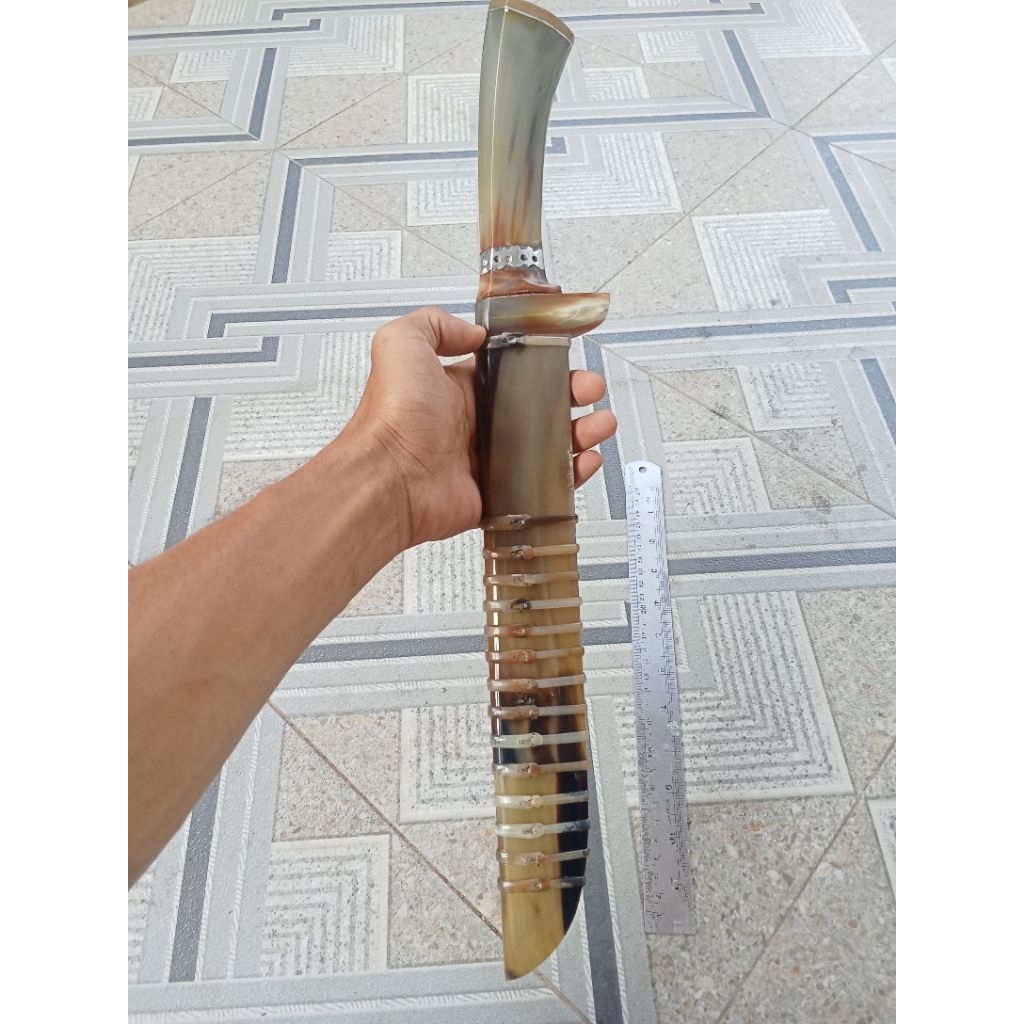 golok pisau sembelih pull tanduk kerbau bule