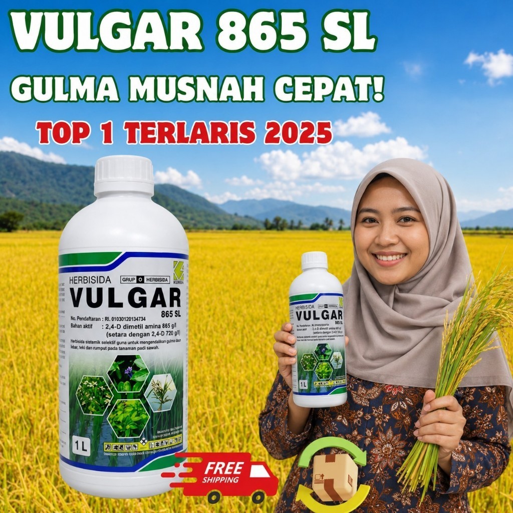 Racun Rumput Obat Rumput Paling Ampuh, VULGAR Herbisida 1L, Pestisida Nabati Untuk Padi, Herbisida S