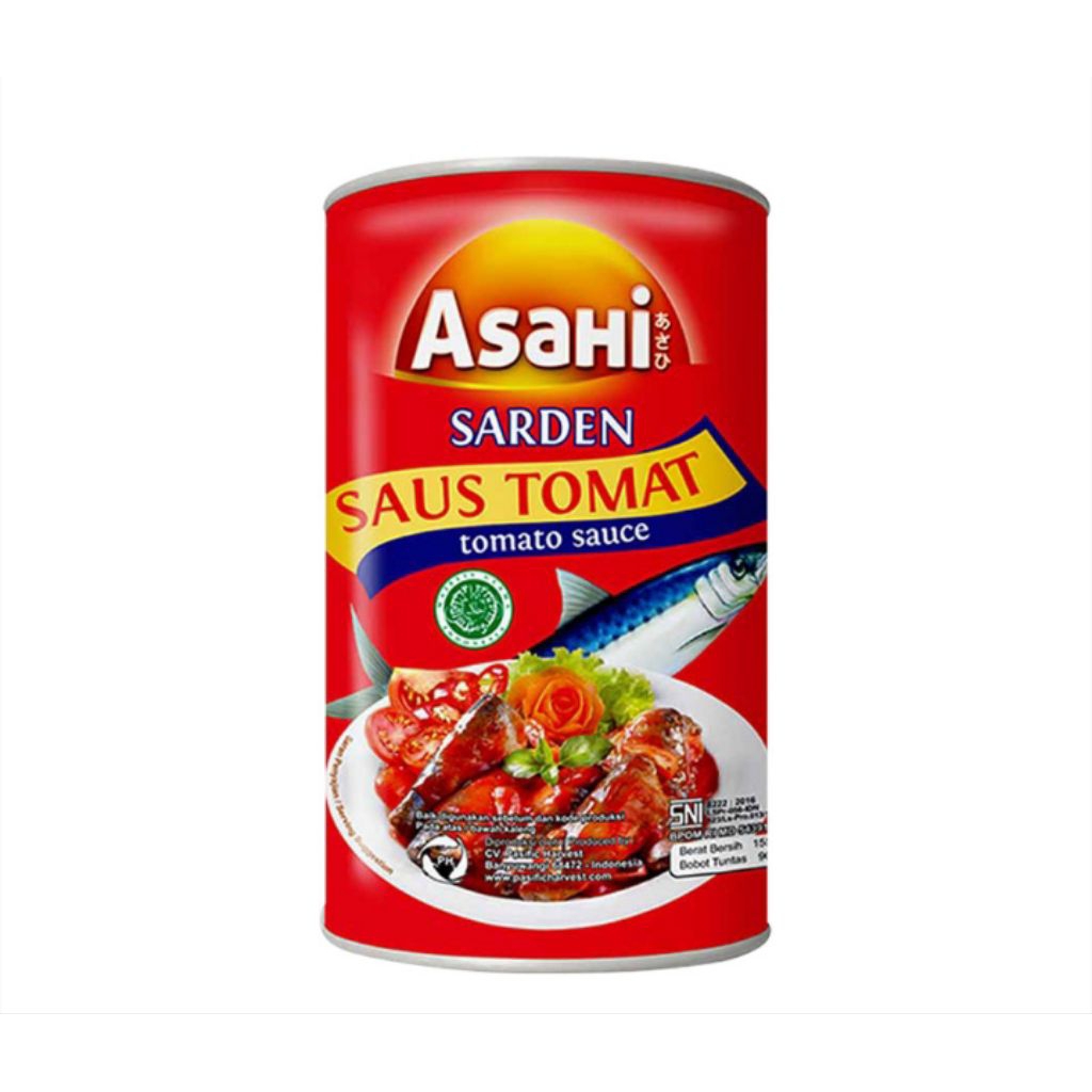Asahi Sarden Sauce Pedas 425gr + Asahi Sarden Sauce Tomat 155gr
