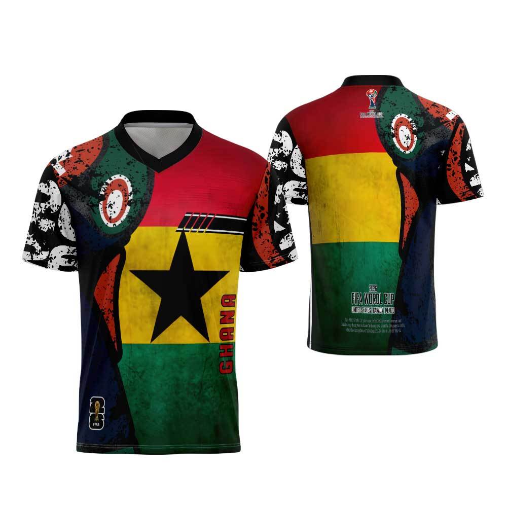 Jersey GHANA  Fullprint Free Custom Nama