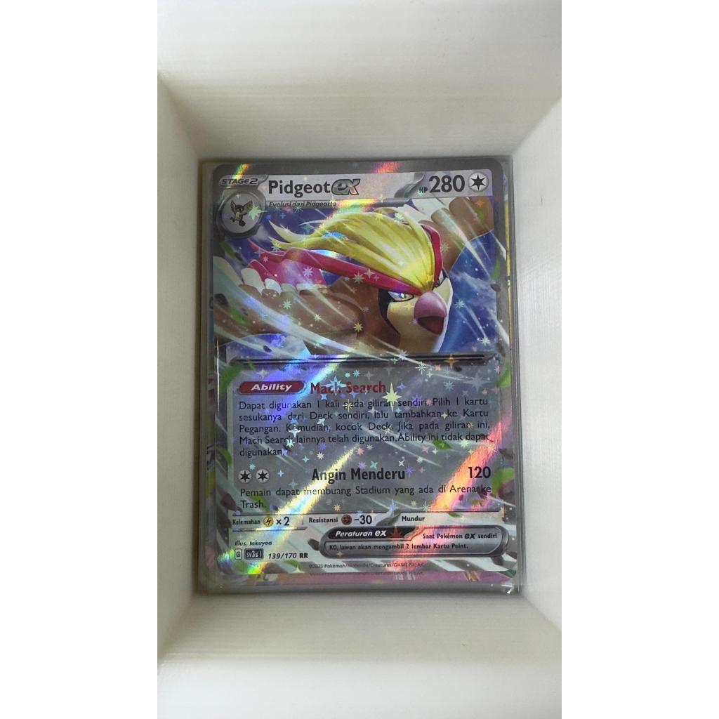 Pokemon Indonesia Pidgeot Ex 139/170 RR sv3s Kilau Hitam