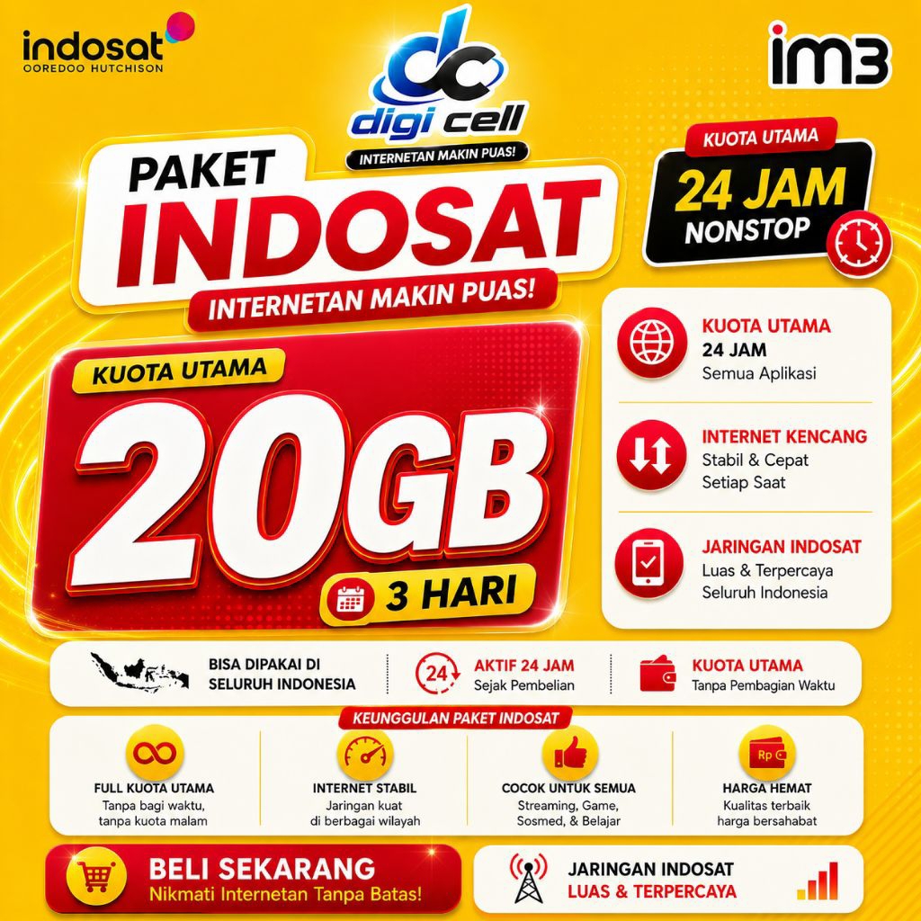 KUOTA INDOSAT IM3 MURAH 75GB 30GB 20GB